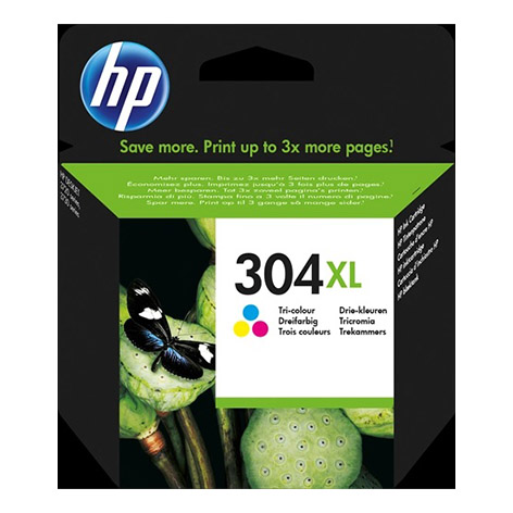 Hp - Cartuccia ink originale - 304XL - C/M/Y - N9K07AE - 300 pag